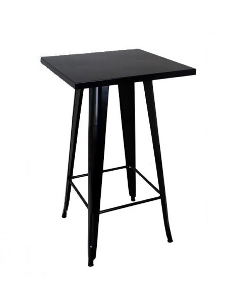 Mesa TOL:Mesa TOL, alta, acero, negra, 60x60 cms
