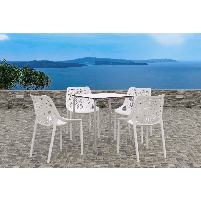 Mesa FERAY:Mesa FERAY, apilable, epoxi plata,...