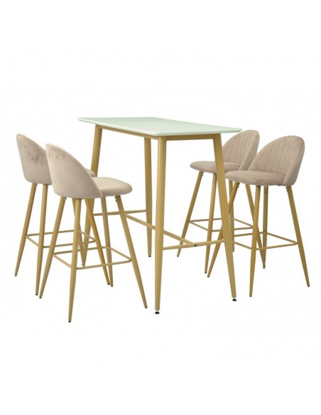 Mesa GOBBI:Mesa GOBBI, alta, metal, blanca, 120 x 60 cms