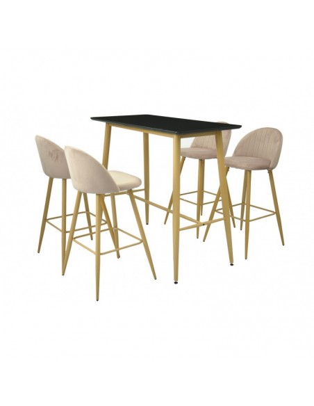 Mesa GOBBI:Mesa GOBBI, alta, metal, negra, 120 x 60 cms
