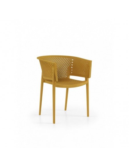 Sillón BILL, apilable,  polipropileno blanco*