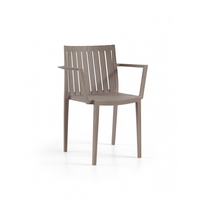 Sillón CHOPIN, apilable,  polipropileno blanco*