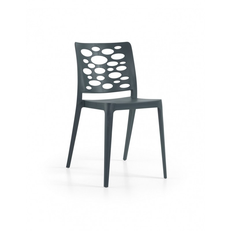 Silla VENECIA, apilable,  polipropileno blanco*