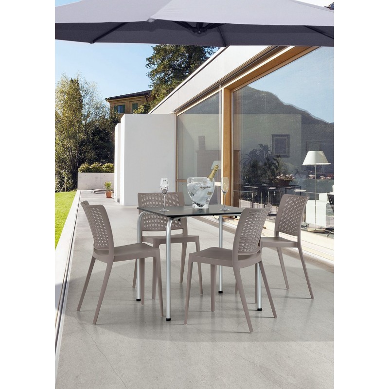 Silla JOHN, apilable,  polipropileno blanco*