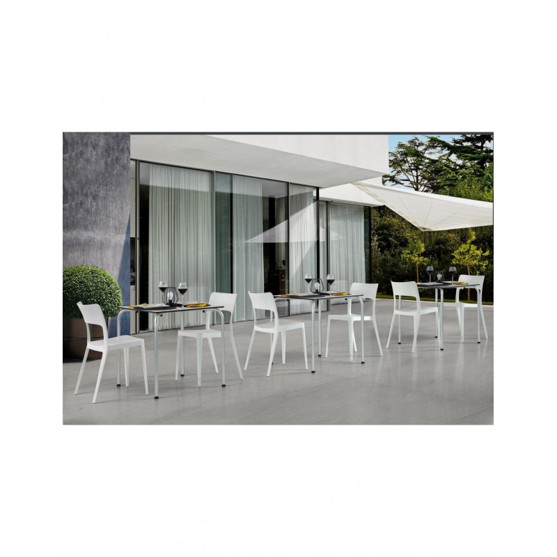 Silla VANESA, apilable,  polipropileno blanco*