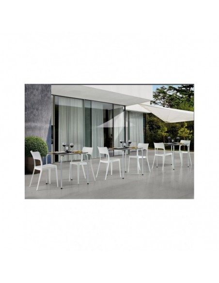 Silla VANESA, apilable,  polipropileno blanco*