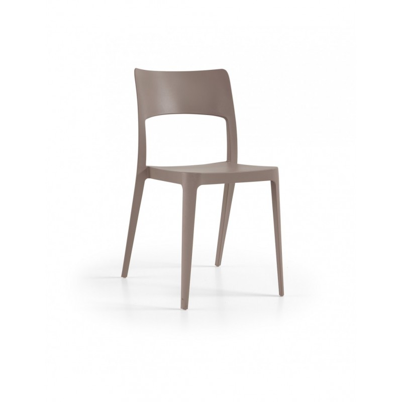 Silla VANESA, apilable,  polipropileno blanco*