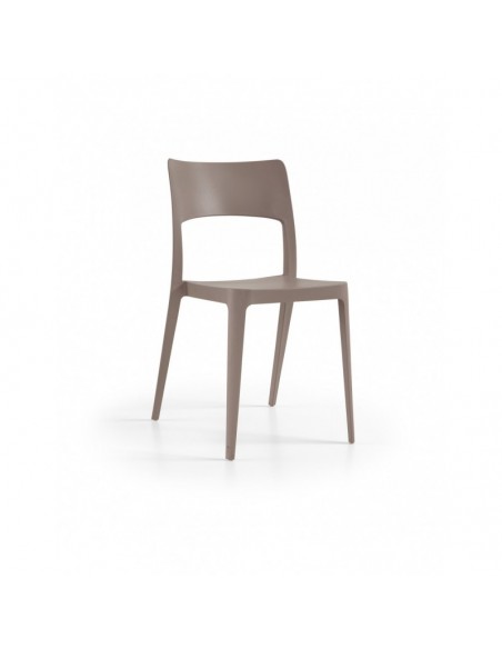 Silla VANESA, apilable,  polipropileno blanco*