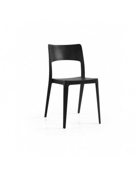 Silla VANESA, apilable,  polipropileno blanco*