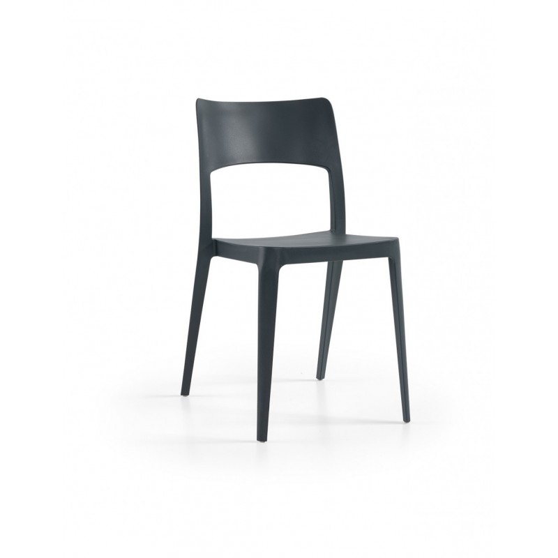 Silla VANESA, apilable,  polipropileno blanco*