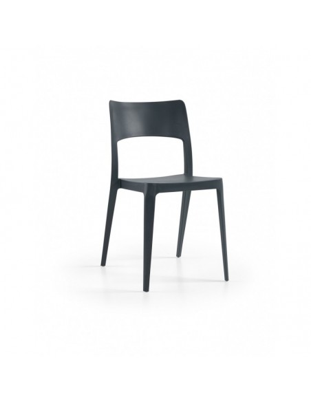 Silla VANESA, apilable,  polipropileno blanco*