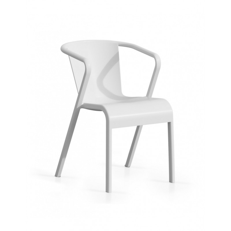 Sillón LUGO, apilable,  polipropileno tórtora