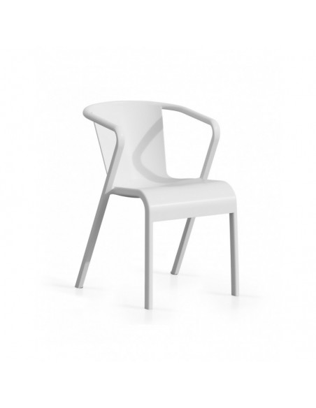 Sillón LUGO, apilable,  polipropileno tórtora