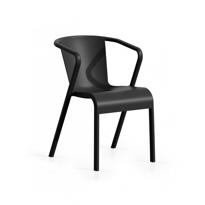 Sillón LUGO, apilable,  polipropileno tórtora