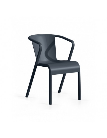 Sillón LUGO, apilable,  polipropileno tórtora