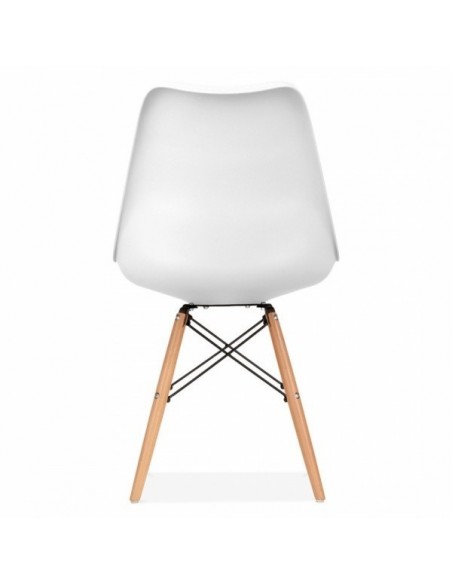 Silla TORRE NEW, madera, blanca, cojin blanco