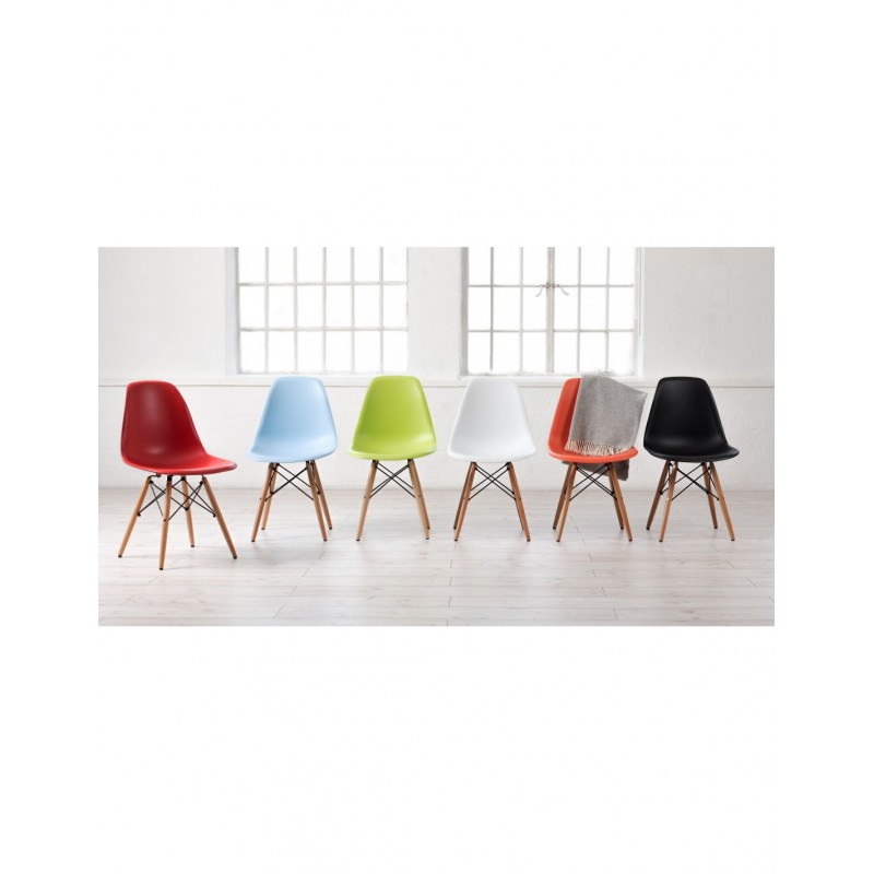 Silla TOWER PP, madera, polipropileno gris