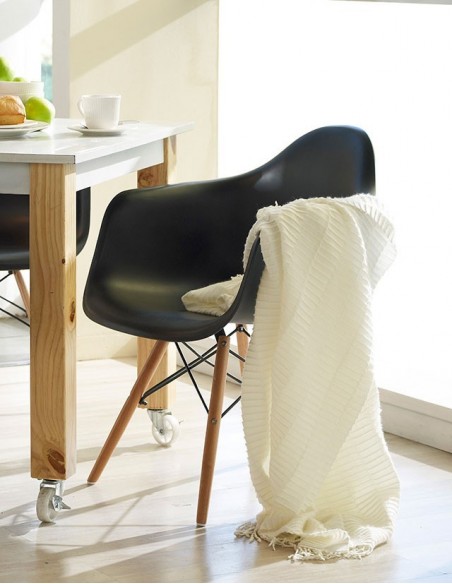 Sillón TOWER PP, madera, polipropileno negro