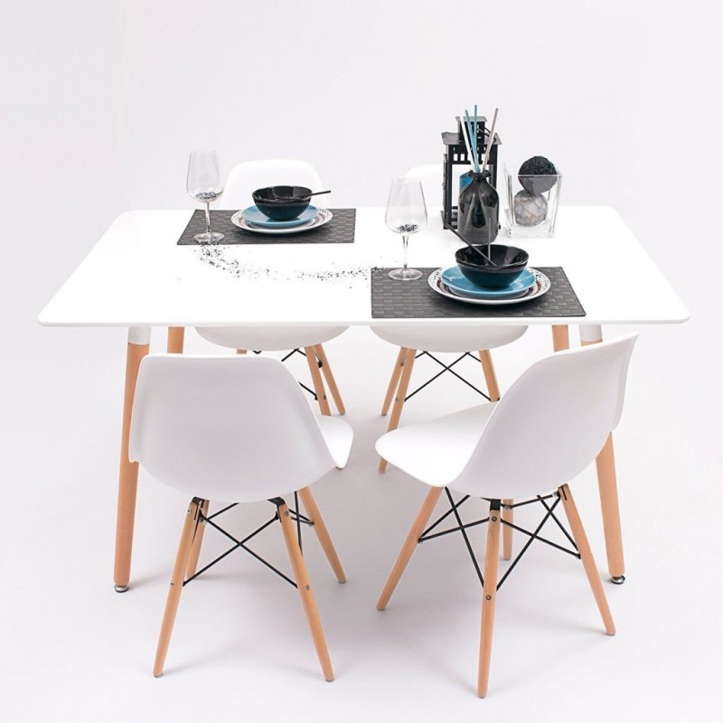 Silla TOWER PP ( SU), madera, polipropileno blanco
