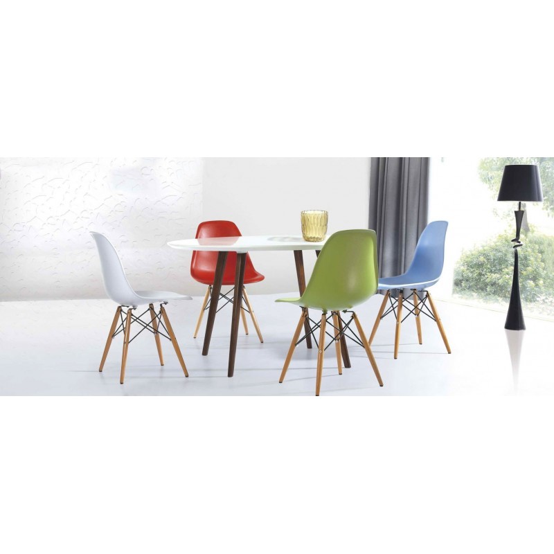 Silla TOWER PP ( SU), madera, polipropileno blanco