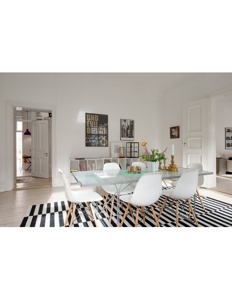 Silla TOWER PP ( SU), madera, polipropileno blanco