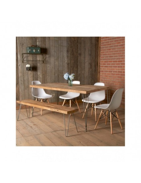 Silla TOWER PP ( SU), madera, polipropileno blanco