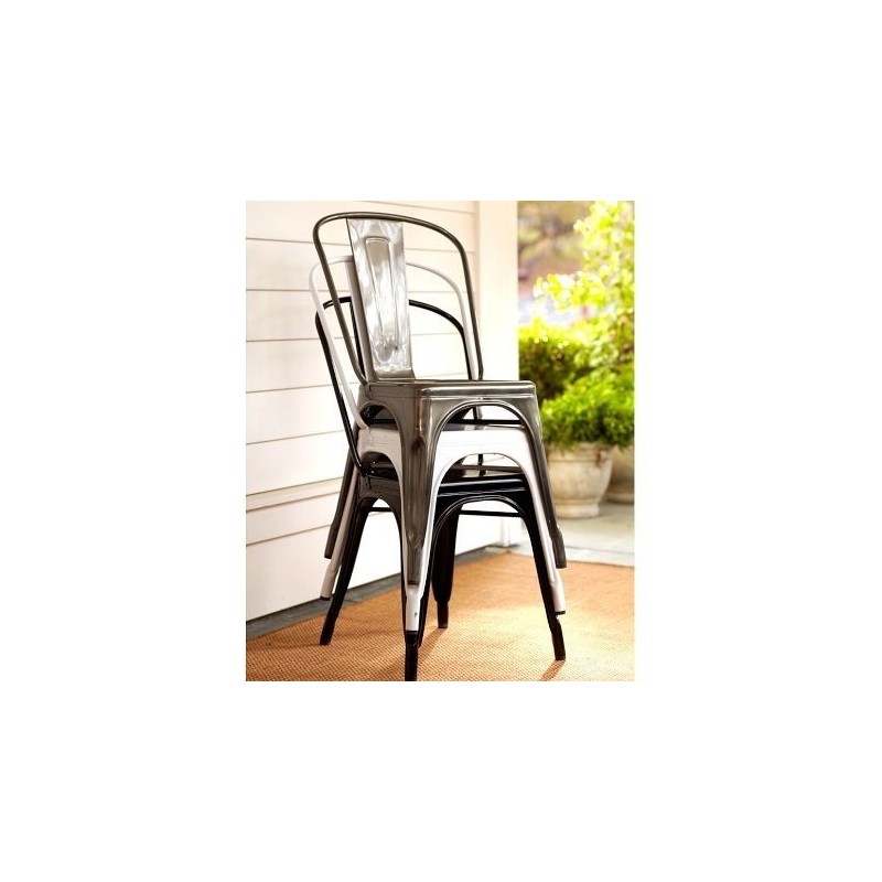 Silla TOL, acero, blanca