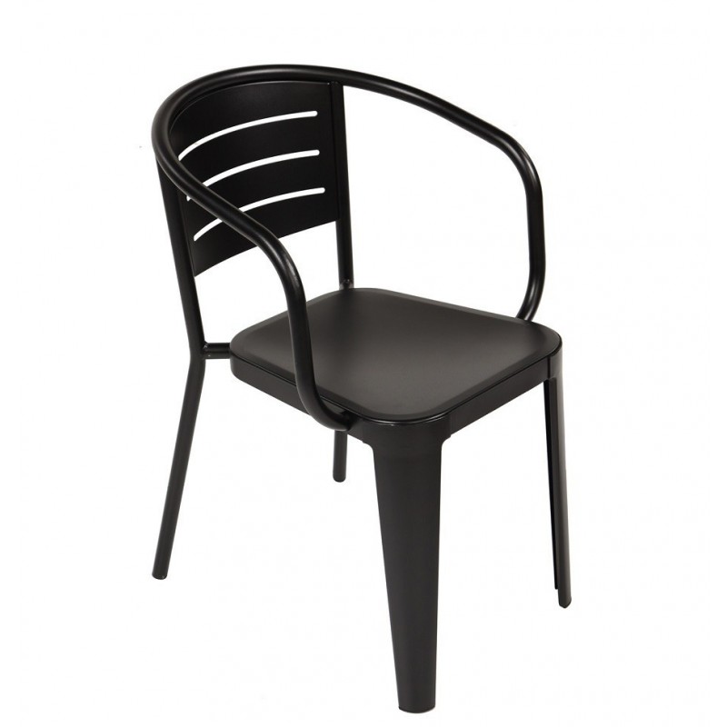 Sillón ZOE, acero, negro*