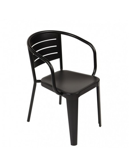Sillón ZOE, acero, negro*