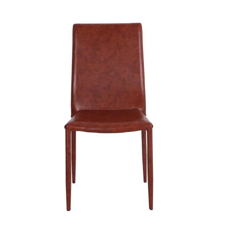 Silla ANNA, apilable, similpiel cuero viejo