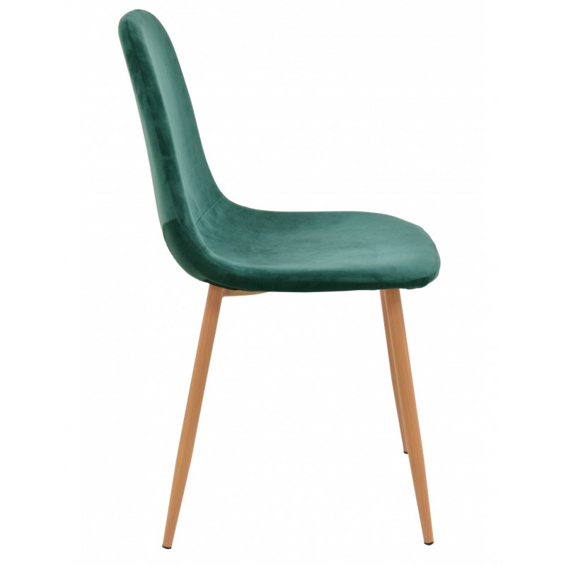 Silla EPOQUE, metal, terciopelo verde