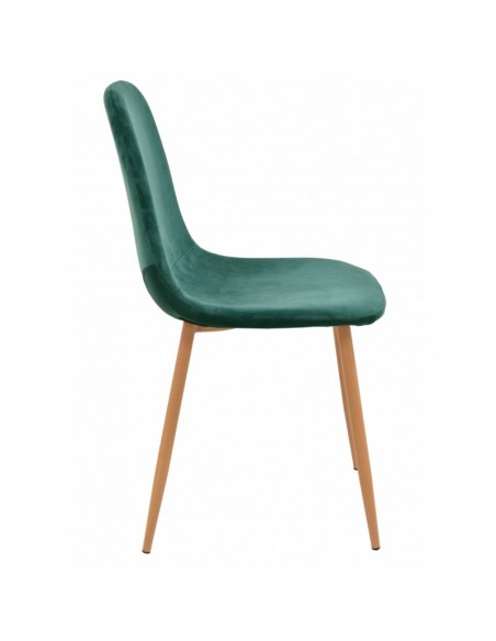 Silla EPOQUE, metal, terciopelo verde