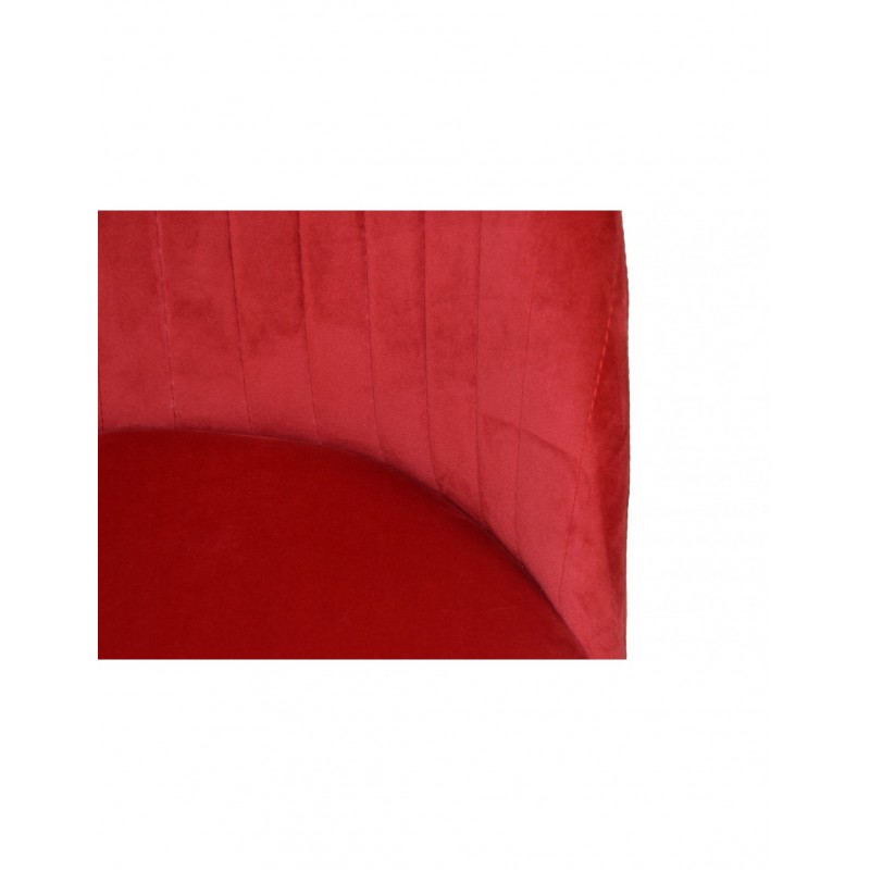 Silla VELVET, metal, terciopelo rojo burdeos