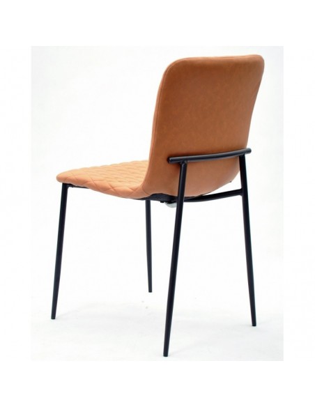 Silla PITT, metal, tapizado tejido técnico 7 naranja