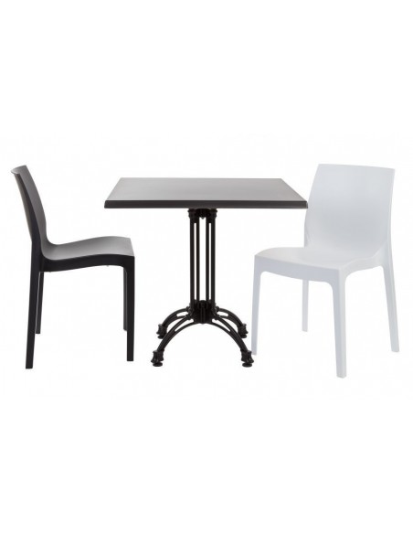 Base de mesa EIFFEL NEW, aluminio, 4 pies, negra, altura 70 cms