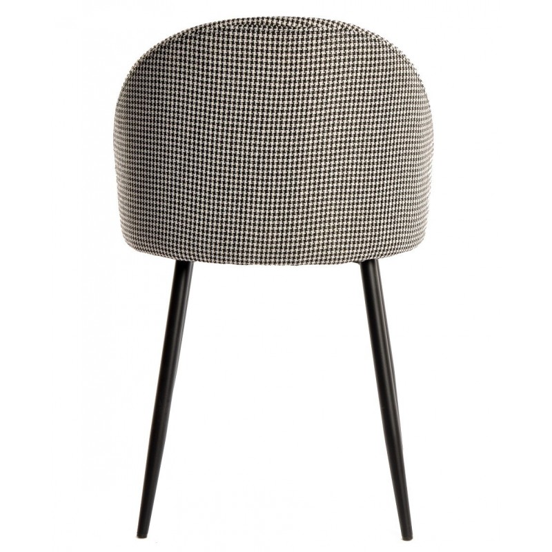 Silla ETNA, metal negro, tapizado pata de gallo...