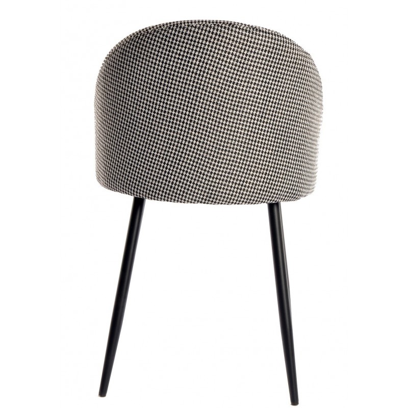 Silla ETNA, metal negro, tapizado pata de gallo...