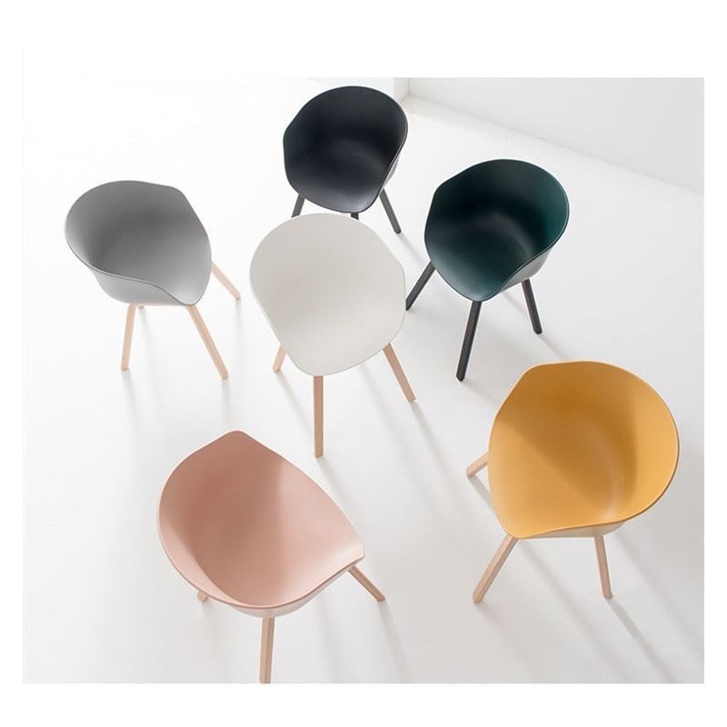 Sillón DANTE NEW, metal, polipropileno negro