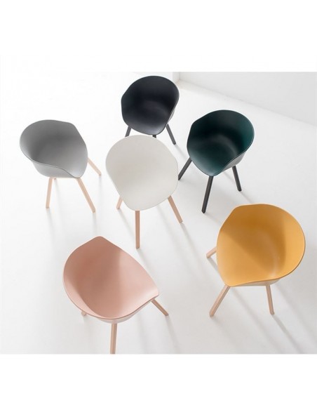 Sillón DANTE NEW, metal, polipropileno negro
