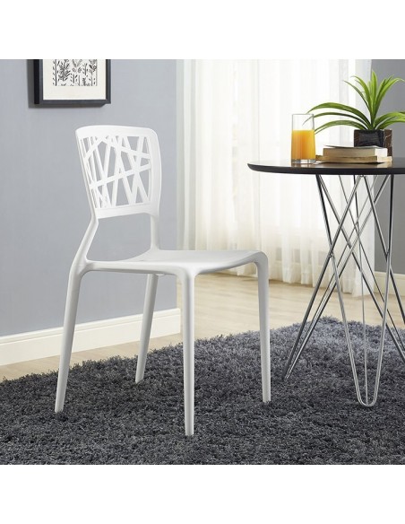 Silla BYRON, polipropileno blanco*
