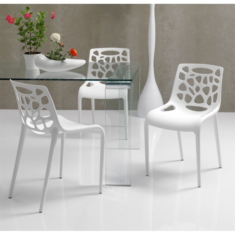 Silla EDEN, polipropileno blanco*