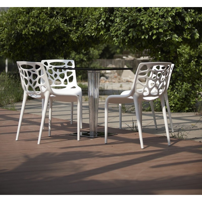 Silla EDEN, polipropileno blanco*