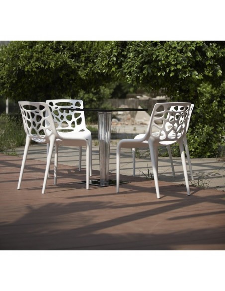 Silla EDEN, polipropileno blanco*