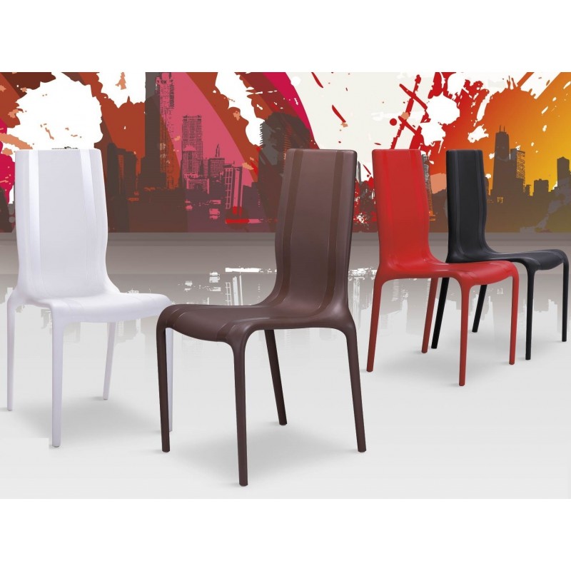 Silla AUSTRAL, polipropileno blanco*