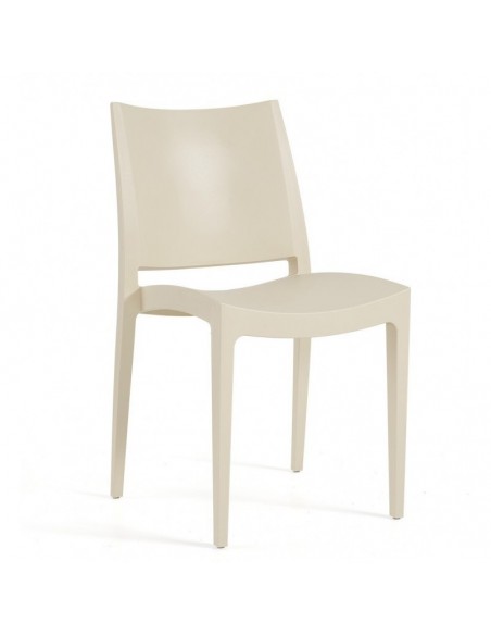 Silla BEYBE, apilable,  polipropileno beige
