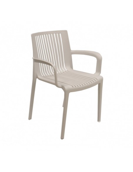 Sillón MALDIVAS, apilable, polipropileno blanco