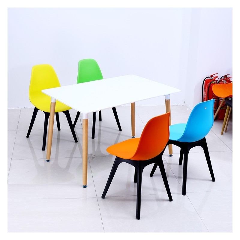 Silla ARIES, polipropileno negro y amarillo