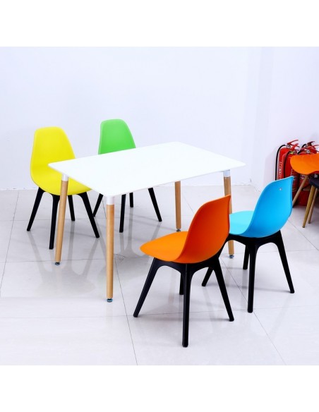 Silla ARIES, polipropileno negro y amarillo