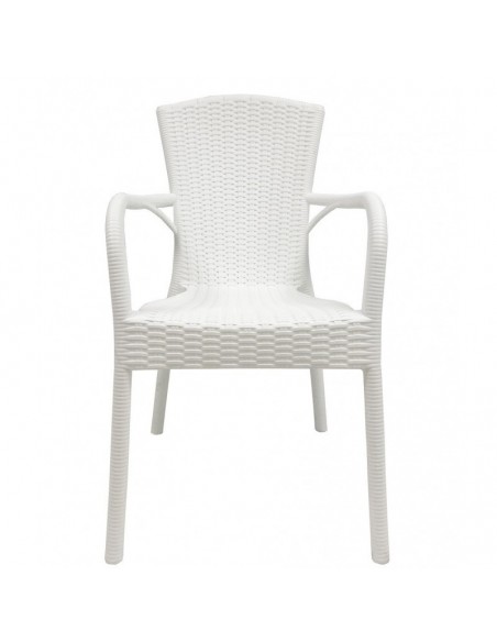 Sillón NESTOR, apilable, polipropileno blanco