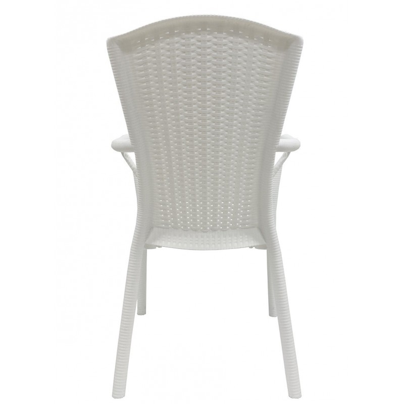 Sillón NESTOR, apilable, polipropileno blanco